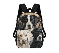 ERSTSNCK Black And White Dog Laptop Backpack for Travel Work Cute Bookbag Computer Backpack Casual Daypack