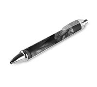 ERSTSNCK Black And White Elephant Image Black Ballpoint Pens Fine Point (0.5mm) Black Ink Pen Retractable Ball Point Pens with Comfortable Full Grip for Journaling, And Office Writing Ideal 1 PCS