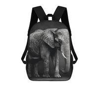 ERSTSNCK Black And White Elephant Image Laptop Backpack for Travel Work Cute Bookbag Computer Backpack Casual Daypack