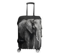 ERSTSNCK Black And White Elephant Image Luggage Suitcase Covers Elastic Washable Cute Luggage Protector Travel Suitcase Protective Cover For Adult (Fit 19-32 Inch Luggages) X-Large, white, M, Black