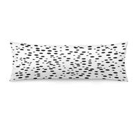 ERSTSNCK Black and White Polka Dot Body Pillow Pillowcase 20"x54" Lumbar Throw Pillow Covers with Hidden Zipper Breathable & Cozy Full Long Bodypillow Case Cover for Sleeping Bedroom Couch Sofa Decor