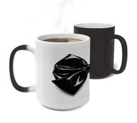 ERSTSNCK Black Bow Color Changing Mug Heat Changing Coffee Mug Funny Magic Cup Heat Sensitive Travel Mugs Novelty Coffee Cups Personalized Customized Gift for Men Women 11 Oz