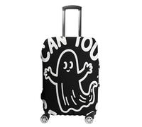 ERSTSNCK Black Ghost Luggage Suitcase Covers Elastic Washable Cute Luggage Protector Travel Suitcase Protective Cover For Adult (Fit 19-32 Inch Luggages) X-Large, white, M, Black Ghost