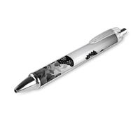 ERSTSNCK Black Gray Butterflies Black Ballpoint Pens Fine Point (0.5mm) Black Ink Pen Retractable Ball Point Pens with Comfortable Full Grip for Journaling, And Office Writing Ideal 1 PCS
