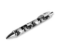ERSTSNCK Black Grey White Camo Black Ballpoint Pens Fine Point (0.5mm) Black Ink Pen Retractable Ball Point Pens with Comfortable Full Grip for Journaling, And Office Writing Ideal 1 PCS