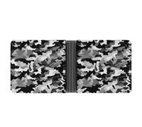 ERSTSNCK Black Grey White Camo Wallet for Men Bifold Rfid Blocking Slim Money Clip Front Pocket Wallet Card Holder