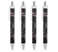 ERSTSNCK Black Labrador Puppy Black Ballpoint Pens Fine Point (0.5mm) Black Ink Pen Retractable Ball Point Pens with Comfortable Full Grip for Journaling, And Office Writing Ideal 4 PCS