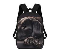 ERSTSNCK Black Labrador Puppy Laptop Backpack for Travel Work Cute Bookbag Computer Backpack Casual Daypack