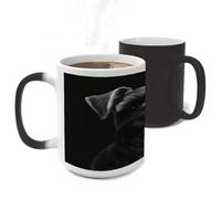 ERSTSNCK Black Schnauzer Dog Color Changing Mug Heat Changing Coffee Mug Funny Magic Cup Heat Sensitive Travel Mugs Novelty Coffee Cups Personalized Customized Gift for Men Women 11 Oz