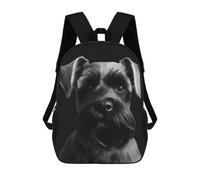 ERSTSNCK Black Schnauzer Dog Laptop Backpack for Travel Work Cute Bookbag Computer Backpack Casual Daypack