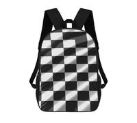 ERSTSNCK Black White Race Checkered Flag Laptop Backpack for Travel Work Cute Bookbag Computer Backpack Casual Daypack