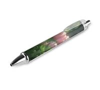 ERSTSNCK Blooming Peach Tulips Black Ballpoint Pens Fine Point (0.5mm) Black Ink Pen Retractable Ball Point Pens with Comfortable Full Grip for Journaling, And Office Writing Ideal 1 PCS
