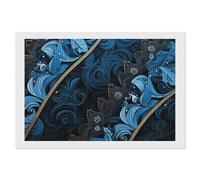 ERSTSNCK Blue and Black Pattern Diamond Painting Kits for Adults 8"x12" 5D Diamond Art Kits for Beginners DIY Full Drill Round Diamonds Gem Art Crafts Painting for Home Wall Decor