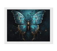 ERSTSNCK Blue Butterfly Pattern Diamond Painting Kits for Adults 12"x16" 5D Diamond Art Kits for Beginners DIY Full Drill Round Diamonds Gem Art Crafts Painting for Home Wall Decor