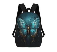 ERSTSNCK Blue Butterfly Pattern Laptop Backpack for Travel Work Cute Bookbag Computer Backpack Casual Daypack
