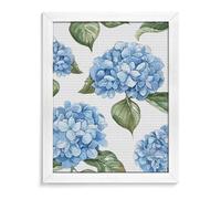 ERSTSNCK Blue Hydrangea Pattern Diamond Painting Kits for Adults White Wood 40 * 50cm 5D Diamond Art Kits for Beginners Large DIY Full Drill Round Diamonds Gem Art Crafts Painting for Home Wall Decor