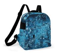 ERSTSNCK Blue Musical Notes Small Backpack for Women Mini Backpack Purse Travel Fashion Roomy Shoulder Handbag