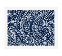 ERSTSNCK Blue Polynesian Maori Tribal Pattern Paint by Numbers for Adults Beginner 30x40cm DIY Painting Kit with HD Canvas & Acrylic Paints, Complete Crafts Set for Home Decor, Gifts, Stress Relief