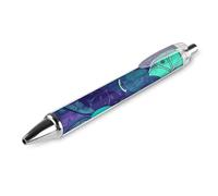 ERSTSNCK Blue Teal Lemon Black Ballpoint Pens Fine Point (0.5mm) Black Ink Pen Retractable Ball Point Pens with Comfortable Full Grip for Journaling, And Office Writing Ideal 1 PCS