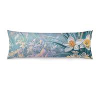 ERSTSNCK Blue to Peach Gradient Body Pillow Pillowcase 20"x54" Lumbar Throw Pillow Covers with Hidden Zipper Breathable & Cozy Full Long Bodypillow Case Cover for Sleeping Bedroom Couch Sofa Decor