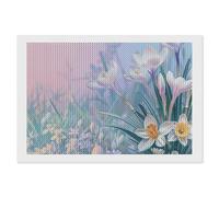 ERSTSNCK Blue to Peach Gradient Diamond Painting Kits for Adults 8"x12" 5D Diamond Art Kits for Beginners DIY Full Drill Round Diamonds Gem Art Crafts Painting for Home Wall Decor