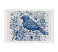 ERSTSNCK Bluebird and Flowers Diamond Painting Kits for Adults 8"x12" 5D Diamond Art Kits for Beginners DIY Full Drill Round Diamonds Gem Art Crafts Painting for Home Wall Decor