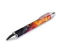 ERSTSNCK Bold Color Mix Black Ballpoint Pens Fine Point (0.5mm) Black Ink Pen Retractable Ball Point Pens with Comfortable Full Grip for Journaling, And Office Writing Ideal 1 PCS