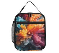 ERSTSNCK Bold Color Mix Lunch Bag for Adults Reusable Insulated Lunchbox Leakproof Small Lunch Box Tote for Men & Women Portable Food Cooler Bag for Work, Office, Picnics