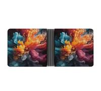 ERSTSNCK Bold Color Mix Wallet for Men Bifold Rfid Blocking Slim Money Clip Front Pocket Wallet Card Holder