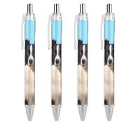 ERSTSNCK Border Collie Black Ballpoint Pens Fine Point (0.5mm) Black Ink Pen Retractable Ball Point Pens with Comfortable Full Grip for Journaling, And Office Writing Ideal 4 PCS