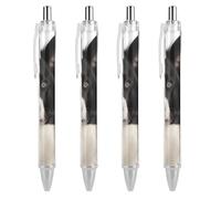 ERSTSNCK Border Collie Black Ballpoint Pens Fine Point (0.5mm) Black Ink Pen Retractable Ball Point Pens with Comfortable Full Grip for Journaling, And Office Writing Ideal 4 PCS