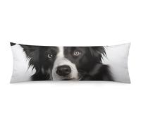 ERSTSNCK Border Collie Body Pillow Pillowcase 20"x54" Lumbar Throw Pillow Covers with Hidden Zipper Breathable & Cozy Full Long Bodypillow Case Cover for Sleeping Bedroom Couch Sofa Decor