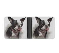ERSTSNCK Boston Terrier Wallet for Men Bifold Rfid Blocking Slim Money Clip Front Pocket Wallet Card Holder