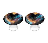 ERSTSNCK Bright Heart Shape Cabinet Knobs, 2-Pack Silver Stainless Steel Drawer Pulls with Screws, Elegant Hardware for Dressers, Kitchen,Cabinets & Desks