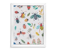 ERSTSNCK Bright Insect Pattern Diamond Painting Kits for Adults White Wood 40 * 50cm 5D Diamond Art Kits for Beginners Large DIY Full Drill Round Diamonds Gem Art Crafts Painting for Home Wall Decor