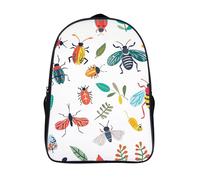 ERSTSNCK Bright Insect Pattern Laptop Backpack for Travel Work, 16In Cute Bookbag, Computer Backpack, Casual Daypack
