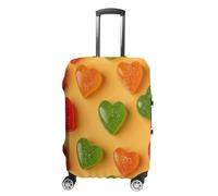 ERSTSNCK Bright Yellow Pattern Luggage Suitcase Covers Elastic Washable Cute Luggage Protector Travel Suitcase Protective Cover For Adult (Fit 19-32 Inch Luggages) X-Large, white, XL, Bright Yellow