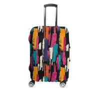 ERSTSNCK Brightly Printed Patterns Luggage Suitcase Covers Elastic Washable Cute Luggage Protector Travel Suitcase Protective Cover For Adult (Fit 19-32 Inch Luggages) X-Large, white, L, Brightly