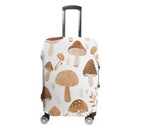 ERSTSNCK Brown And Orange Style Luggage Suitcase Covers Elastic Washable Cute Luggage Protector Travel Suitcase Protective Cover For Adult (Fit 19-32 Inch Luggages) X-Large, white, S, Brown and Orange