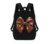 ERSTSNCK Brown Bow Laptop Backpack for Travel Work Cute Bookbag Computer Backpack Casual Daypack