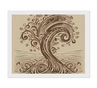 ERSTSNCK Brown Pattern Tree Diamond Painting Kits for Adults 16"x20" 5D Diamond Art Kits for Beginners DIY Full Drill Round Diamonds Gem Art Crafts Painting for Home Wall Decor