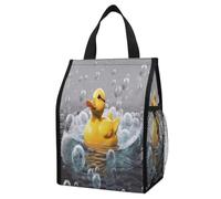 ERSTSNCK Bubble Duck Insulated Lunch Bag Leakproof Insulated Cooler Bags Reusable Cooler Tote Foldable Lunchbox for Adult Women Men for Work Travel Picnic