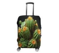ERSTSNCK Cacti And Succulents Luggage Suitcase Covers Elastic Washable Cute Luggage Protector Travel Suitcase Protective Cover For Adult (Fit 19-32 Inch Luggages) X-Large, white, M, Cacti and