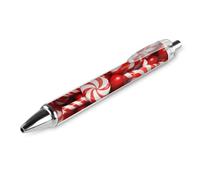 ERSTSNCK Candy Canes Black Ballpoint Pens Fine Point (0.5mm) Black Ink Pen Retractable Ball Point Pens with Comfortable Full Grip for Journaling, And Office Writing Ideal 1 PCS