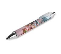 ERSTSNCK Candy Factory Black Ballpoint Pens Fine Point (0.5mm) Black Ink Pen Retractable Ball Point Pens with Comfortable Full Grip for Journaling, And Office Writing Ideal 1 PCS
