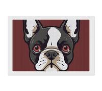 ERSTSNCK Cartoon Boston Terrier Face Diamond Painting Kits for Adults 8"x12" 5D Diamond Art Kits for Beginners DIY Full Drill Round Diamonds Gem Art Crafts Painting for Home Wall Decor