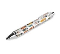 ERSTSNCK Cartoon Face Pattern Black Ballpoint Pens Fine Point (0.5mm) Black Ink Pen Retractable Ball Point Pens with Comfortable Full Grip for Journaling, And Office Writing Ideal 1 PCS