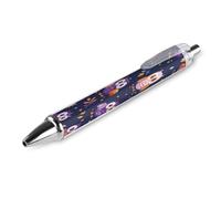 ERSTSNCK Cartoon Owl Pattern Black Ballpoint Pens Fine Point (0.5mm) Black Ink Pen Retractable Ball Point Pens with Comfortable Full Grip for Journaling, And Office Writing Ideal 1 PCS