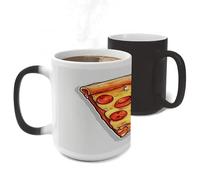 ERSTSNCK Cartoon Pizza Color Changing Mug Heat Changing Coffee Mug Funny Magic Cup Heat Sensitive Travel Mugs Novelty Coffee Cups Personalized Customized Gift for Men Women 11 Oz