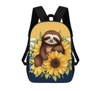ERSTSNCK Cartoon Sloth Sitting on Sunflower Laptop Backpack for Travel Work Cute Bookbag Computer Backpack Casual Daypack